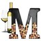 G Francis Letter Wine Cork Holder Decor Metal Container for Wine Corks Hanging